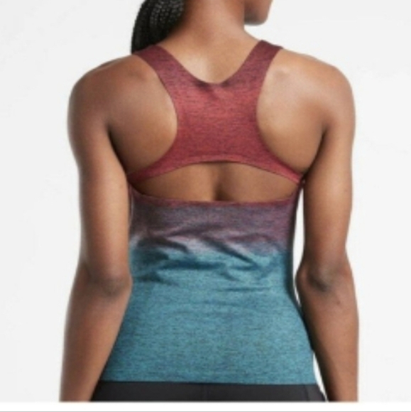 NWT Athleta Relay Tank Top Shirt Gradient Ombre Multi Red Blue Size XS - Picture 16 of 16